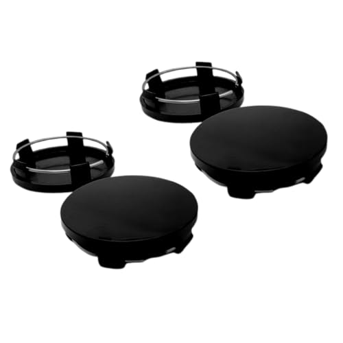 4 Pièces Centre de Jante Capuchons, Cache Moyeu Centre de Roue, Enjoliveur de Voiture, Bouchon de Jante, Plastique ABS Cache-Moyeu, pour Jantes Enjoliveurs...