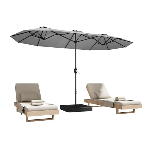 Best double-sided patio umbrella DomeShade 15ft Double-Sided Patio Umbrella