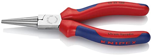 KNIPEX 30 35 160 Long Nose Pliers chrome plated with multi-component grips 160 mm