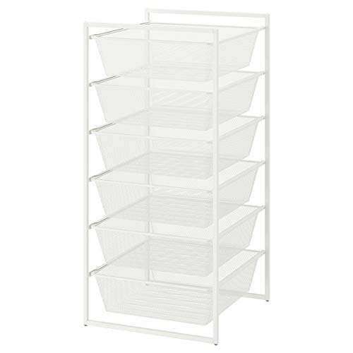 JONAXEL Telaio con cestini in rete, 50x51x104 cm per uso domestico e ufficio. Sistema JONAXEL. Sistemi di soluzioni di storage. Archiviazione e organizzazione. Ecologico.