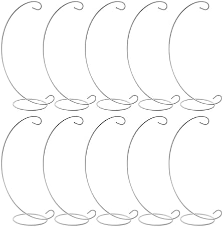 White Hanging Stand For Ornaments & Terrariums – Rust-Proof Steel Display Hook For Home Decor