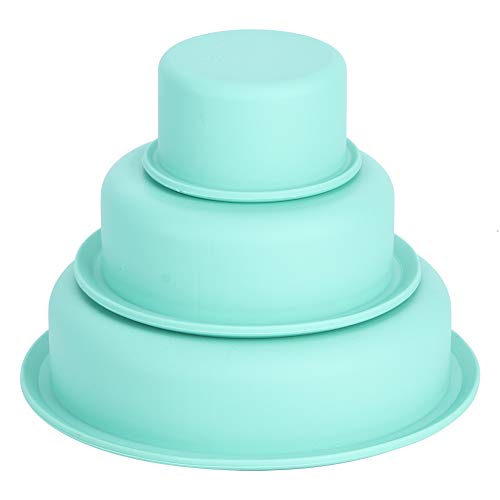 Cake Tray,3 Tier Ronde Cake Pan Set Siliconen Cake Mallen Bakplaat voor Verjaardag Bruiloft Kerstfeest - Afbeelding 8