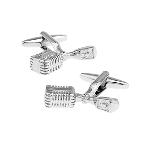 Mancuernillas Daesar para camisas de hombre plateadas miniatura 1