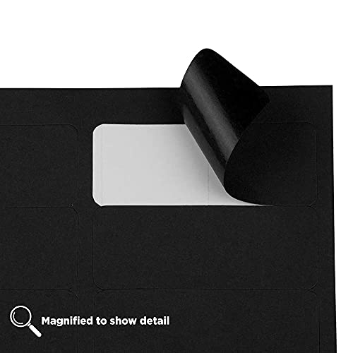 Jam Paper Return Address Labels - Standard Mailing - 1 X 2 5/8 - Black - 120 Shipping Labels/Pack #TOP3