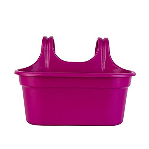 Yeehliny Pflanztöpfe zum Hängen, Kunststoff Doppelhaken Pflanzentopf mit Abnehmbaren Undichtes Netz, Hängetöpfe Blumentopf mit Drainageloch zum Hängen Perfekt für Garten Home Décor (Lila)