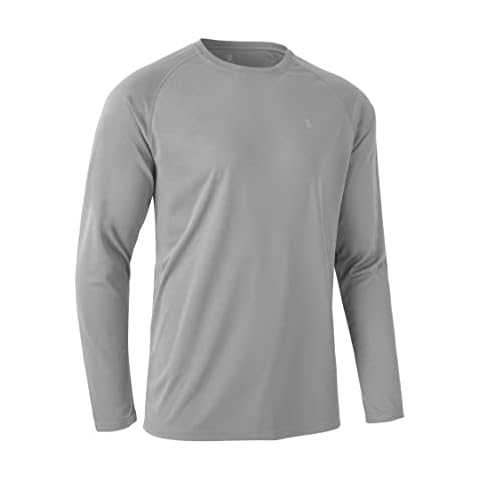 Rdruko Camiseta de Manga Larga para Hombre de Secado Rápido y Transpirable con Protección Solar UV Cover