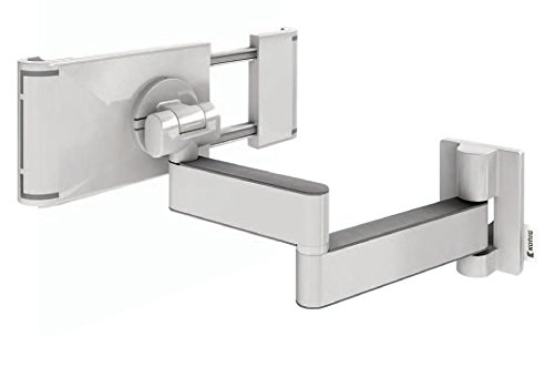 König KNM-FMTM30 Supporto Tablet da Parete e per Pensili Rotabile da 17.8 a 30.5 cm, Bianco/Grigio