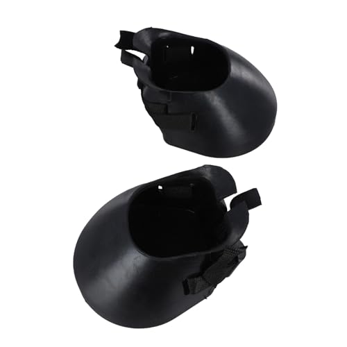 Lot de 2 bottes de cheval en caoutchouc antidérapantes pour soins des sabots blessés, soins des plaies, couvre-chaussures imperméables, isolants de la saleté, noir, taille L (M)