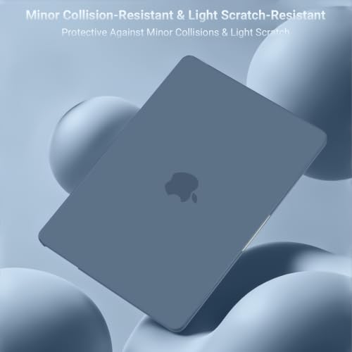Image of MOSISO Compatible with MacBook Air 13 inch Case M5 2026 M4 2025 M3 M2 2024-2022 A3449 A3240 A3113 A2681,Hard Shell&Keyboard Cover&Screen Film&Pouch for MacBook Air 13.6 inch Case, Steel Blue