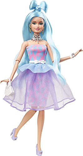 Barbie GYJ69 - Extra Deluxe Puppe mit blauem Haar, Moderad mit 30 Kombinationen, Spielzeug ab 3 Jahren – Bild 5