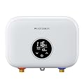 Tankless Water Heater Electric, ECOTOUCH 6kW 240V Point of Use Water Heater on Demand Water Heaters Instant Hot Water Heaters ETL Certificated Self-modulation ECO60SE White