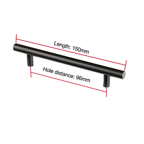 SYDARSYN Cupboard Handles, 6 Pack Black Cabinet Handles 96mm - Image 2