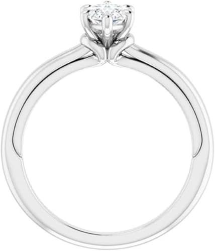 1.00 CT Marquise Cut Colorless Moissanite Engagement Ring, Wedding/Bridal Ring Set, Solitaire Classic Style, Solid Sterling Silver Vintge Antique Anniversary Promise Ring Gift for Her2