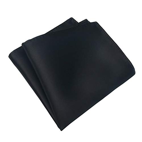 MOHSLEE Mens Black Silk Suit Cravat Tie Woven Self Fancy Ascot Necktie Hanky Set