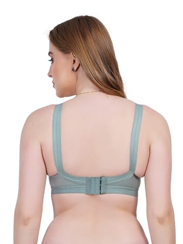 Image of Women Non Padded Bra in B & C Cup - Made of Pure Cotton Full Coverage Non Wired Soft Cup for T-Shirt Saree Dress Sports Garment for Daily Use Everyday