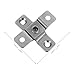 SEWACC 2pcs Stainless Steel Damping Hinges 2 Newton Meter Torque Positioning Hidden Pivot Door Hinges for Cabinets Windows Wardrobes Industrial Hardware