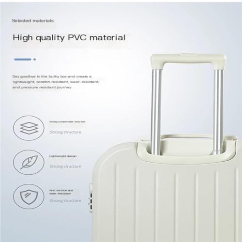 PANKERS Suitcase Business Trip Small 18-inch Suitcase Women's Fashionable Boarding Suitcase Zipper Travel Trolley Case Suitcases, Green3