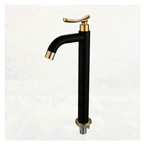 Grifo de cocina grifo de lavabo monomando individual de agua fría negro