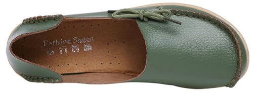 Image of Women's Leather Slipper Loafers Flat Shoes Slip-Ons