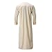 Arab Costume for Men Meditation Robe Tunic Thobes Jubba Muslim Mens Caftan Sackcloth Prayer Kaftan Night Gown Nightgown Shirt Men's Sleep Gowns Long Nightshirts A-Beige