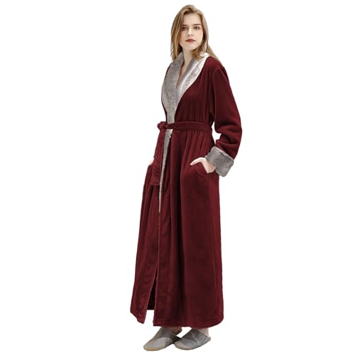 Image of Hellomamma Premium Long Robes for Women-Super Plush Soft Fleece Bathrobes X-Large
