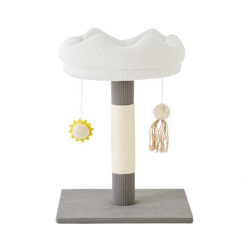 Gardner Pet 20" Cat Tree Corduroy, Solid Wood Small Cat Tree for Kittens & Indoor Cats (Brown, Square-Corduroy)