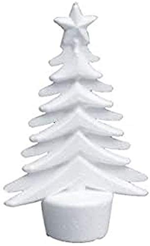 UNICRAFT Sapin en polystyrène15x9cm, Blanc, standart Cover