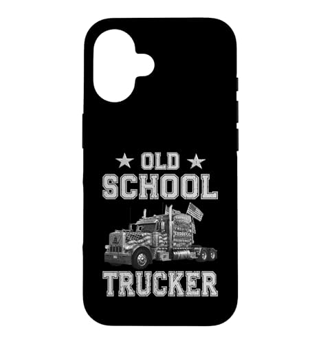 OLD SCHOOL TRUCKER Freedom Road Cargo �����I�g���b�N�h���C�o�[ �X�}�z�P�[�X iPhone 16 �p