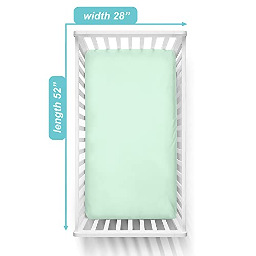 American Baby Company 100% Cotton Jersey Knit Fitted Crib Sheet For Standard Crib And Toddler Mattresses, Mint Green, For Boys And Girls #TOP1
