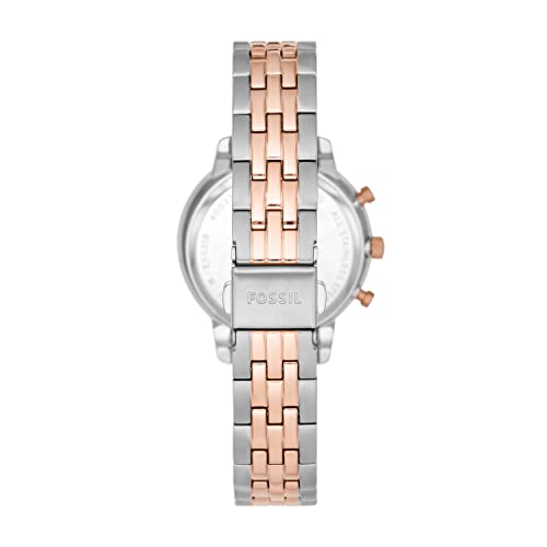 Fossil Women's Neutra Quartz Stainless Steel Chronograph Watch, Color: Silver/Rose Gold (Model: ES5279) by Fossil - Image 2