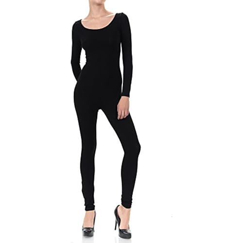JJJ Women's Cotton Spaghetti Strapped Yoga Bodysuit Catsuit Jumpsuit Reg/Plus Size