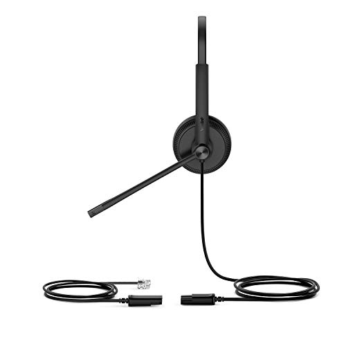Yealink Headset YHS34 Dual - Due Auricolari - Con Cavo Di Collegamento Rj - 2