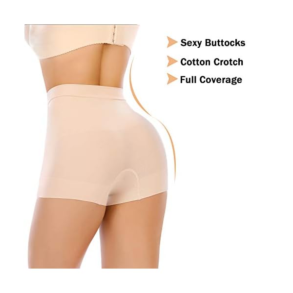Womens Light Tummy Control Shapewear Boyshorts(Beige-light,Medium)