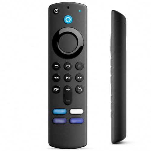 Controle Remoto Compatível com Fire TV Stick, Bluetooth, Comando de Voz, Teclas de Atalho e Controle da TV, Modelo de Reposição