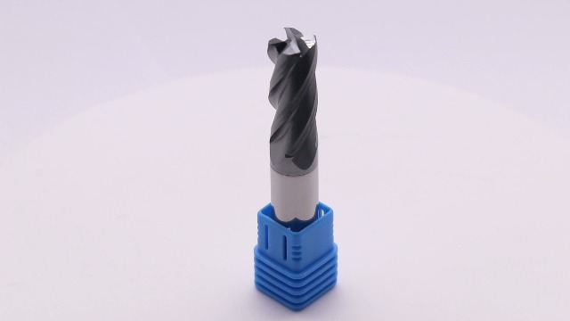 Image of 1 /2 inch 4 Flute Solid Carbide End Mill - .040 inch Corner Radius, AlTiN Coated | 35 Helix, 1 /2 inch Cutting Dia, 1 /2 inch Shank Dia, 1-1 /4 inch LOC, 3 inch OAL for Milling Alloy Steel, Cast Iron, Copper