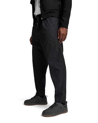 G-STAR RAW Herren Pleated Chino Belt Relaxed, Schwarz (dk Black D24303-D517-6484), 34W / 32L – Ansicht 2