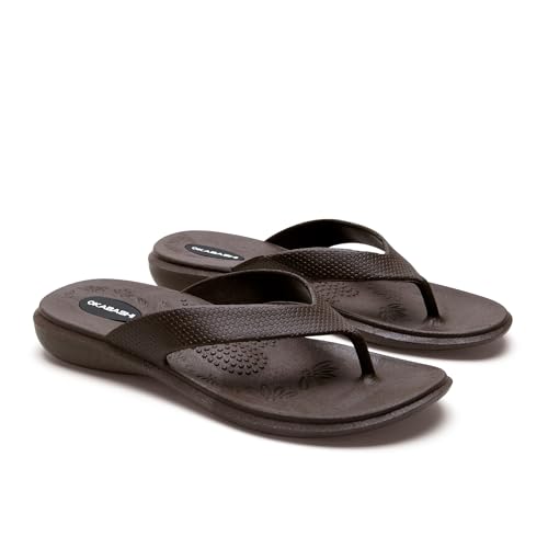 Image of OKABASHI Women's Maui Flip Flops | Arch Support Sandals with Massage Footbed, Made in USA, Waterproof Thong Sandal for Beach, Pool & Travel, Sizes 5-10.5