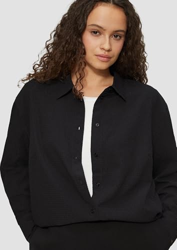 s.Oliver Damen Bluse – Relaxed Fit, Hemdkragen, Langarm, All-Over-Print – Ansicht 5