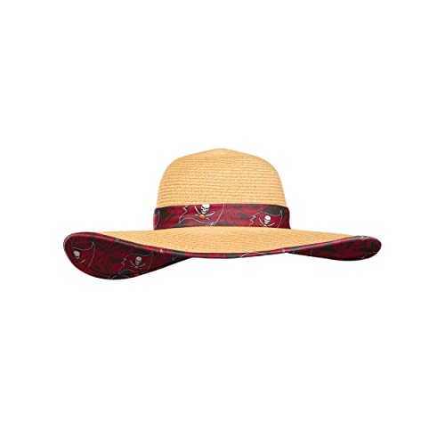 FOCO Tampa Bay Buccaneers NFL Womens Floral Straw Hat