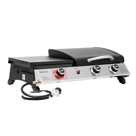 Royal Gourmet PD1305H 3 Burner Propane Gas Grill and Griddle Combo with Lid, 3-in-1 Grill Griddle Combo with 29,000 BTUs Output for Outdoor Cooking, 364 Sq. In. Cooking Area, Silver & Black