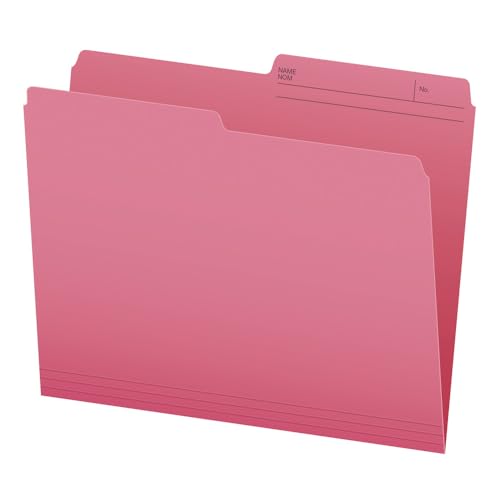 Pendaflex File Folders, 1/2 Cut Tab, Letter Size, Pink, Durable Paper Stock, 100/Box, Ideal for Office/Home/School File Organization, Made in Canada image 4