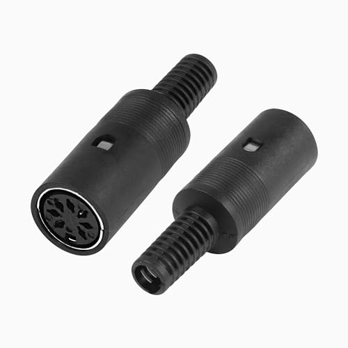 MEIRIYFA MIDI DIN 7-Pin Buchse Stecker, 5-Pack 7 Pin DIN Buchse Löt Audio MIDI Stecker für Mixer, elektronische Trommel, MIDI Keyboard