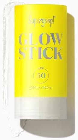 Supergoop! Glow Stick SPF 50, 1.23 oz - Dry Oil Sunscreen Stick for Face & Body - Brightens & Hydrates for a Healthy Glow - Mess-Free, Travel-Friendly SPF