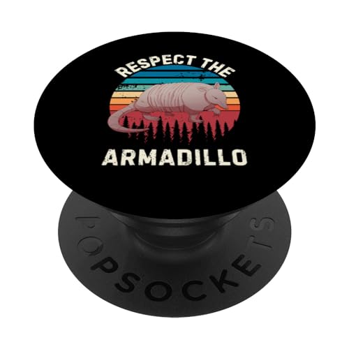 Retro Respect The Armadillo Vintage Grunge Armadillo Lover PopSockets PopGrip Interchangeable