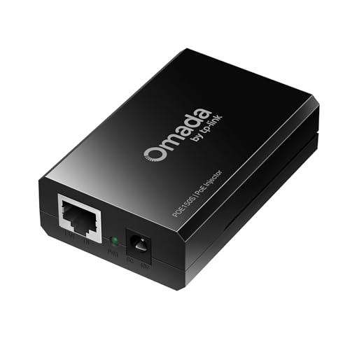 TP-Link POE150S PoE Injector 48v Omada IEEE 802.3af Compliant Gigabit Ethernet PoE Injector Non-PoE to PoE Adapter Up to 15.4W Power LED Indicator Plug & Play Distance Up to 100m