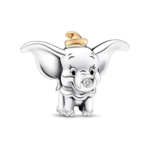 Dumbo Sterling Silver Charm with Crystal Cover