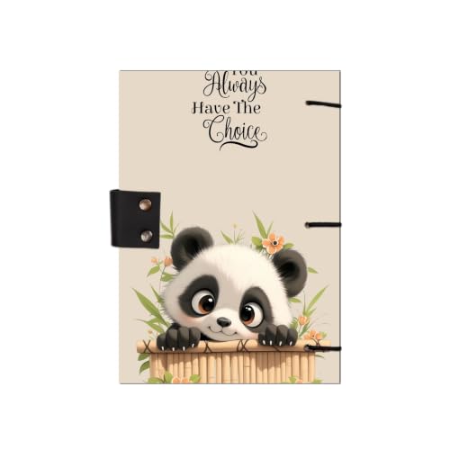 Image of Panda Choice Diary Notebook 7x5 Inch 160 Pages Unruled Journal for Notes