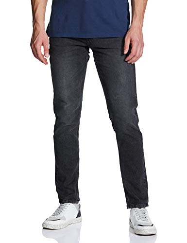 Image of The Indian Garage Co Men Slim Fit Solid Mid-Rise Jeans
