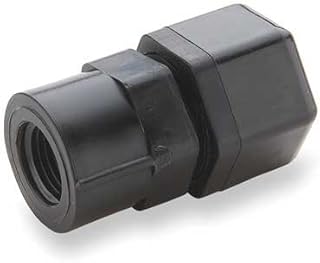 Parker P6FC8 Fast & Tite Female Connector 3/8 Tube X 1/2 NPTF Black PPL