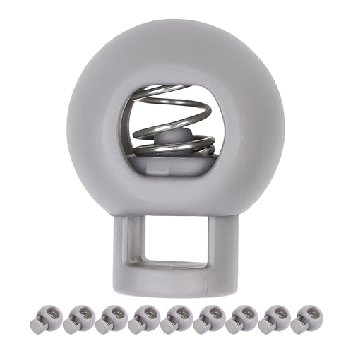 Cierre de Cordón 1 Orificio, 22 x 17 mm, Orificio de 6.5 x 4.8 mm, Ideal para Cierres de 5 mm, Paquete de 10, Cierre de Goma, Cordones de Liberación Rápida, Corredera de Cordon, Tope para Chaqueta